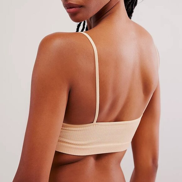 NWT Free People Intimately Candy Ribbon Peach Bralette - Picture 2 of 4